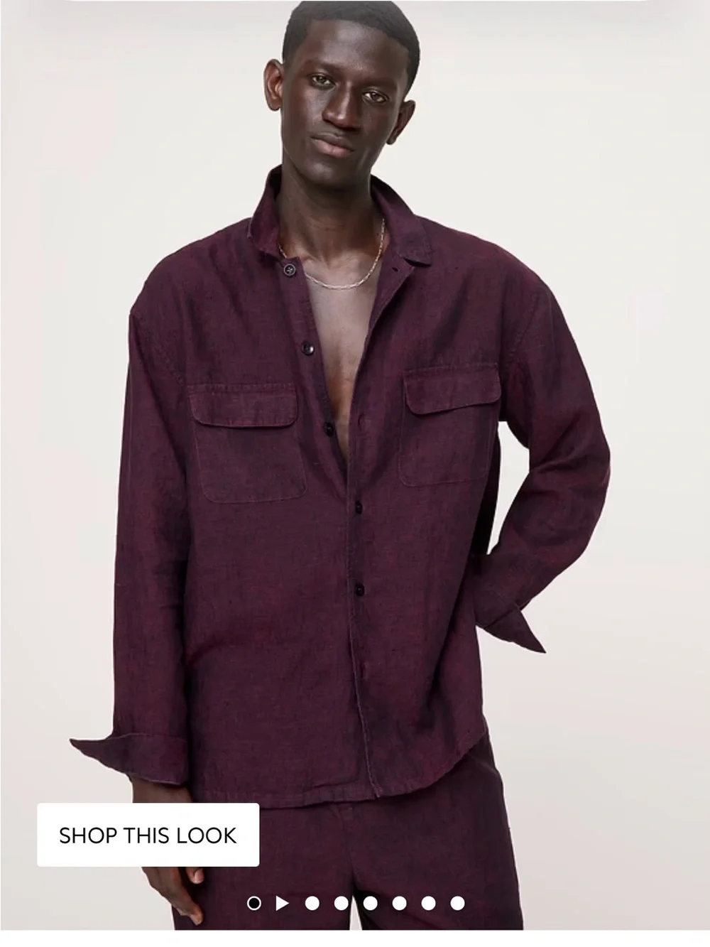 Banana Republic RELAXED-FIT LINEN RESORT SHIRT